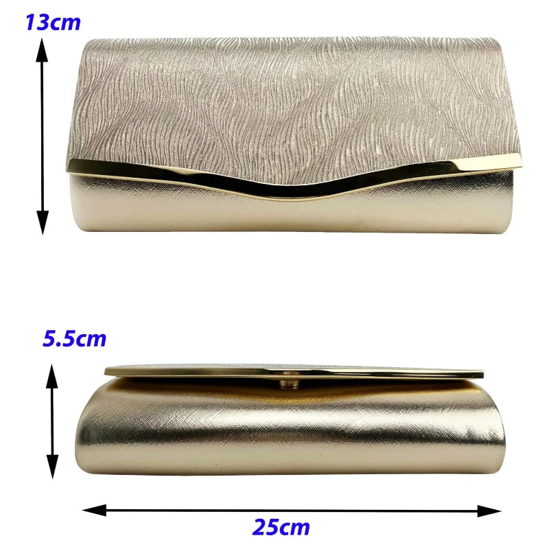 Two Tone gold clutch Bag